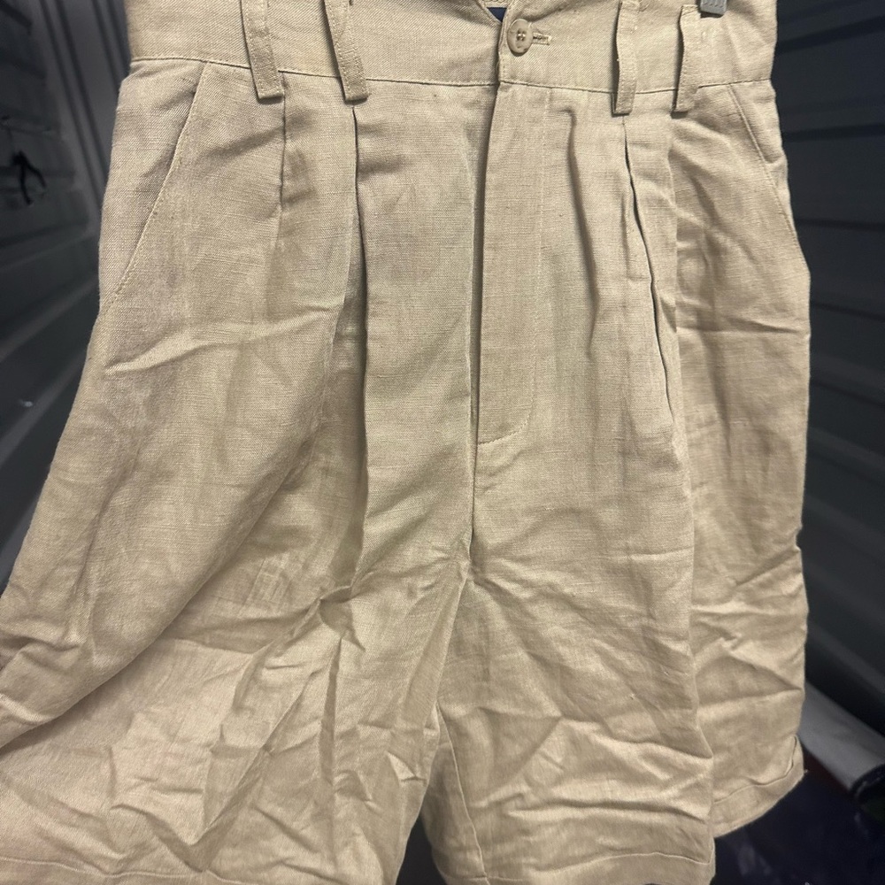 Jane Goodall Linen High Waist Shorts
